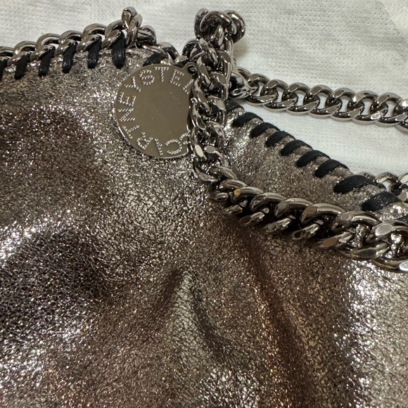 Stella McCartney Handbags - Stella McCartney Large Shimmering Silver Falabella Bag